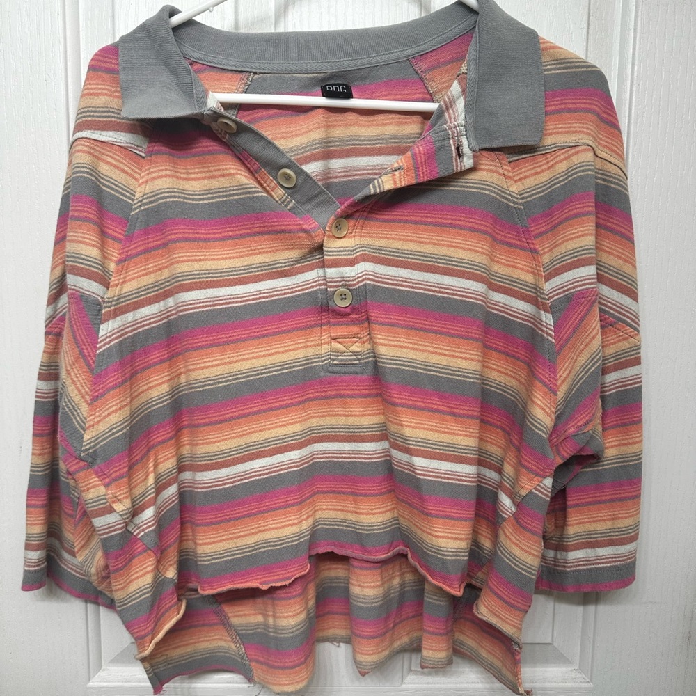 Urban Outfitters Oversized Cropped Polo